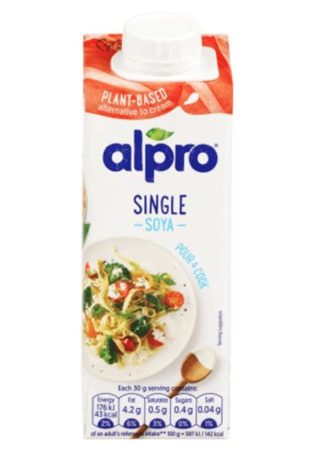 Alpro Single Soya Plant Based Alternative To Cream Vegan Eats