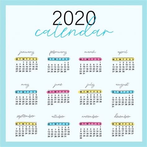 Calendario De Colombia 2020 Con Festivos Para Imprimir