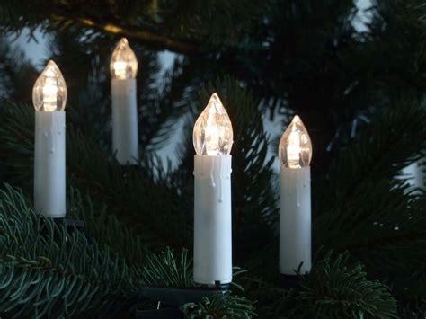 LED Lichterkette Weihnachtsbaum Kerzen Strom Timer m weiß Innen und Außen eBay