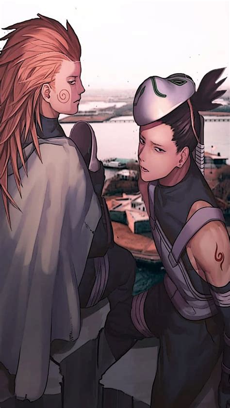 Shikamaru X Chouji Anbu Anime Choji Ciudad Hokage Konoha Paisaje Manga Fondo De