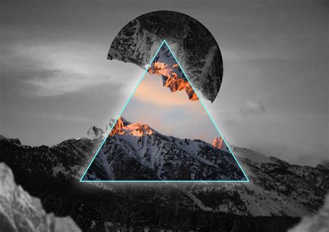 Download Polyscape Snow Alps Triangle Wallpaper
