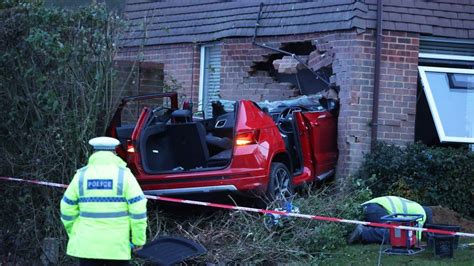 Man Seriously Injured After Car Crashes Into House In Crawley Bbc News
