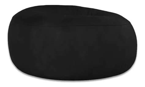 Puff Gigante Grande Redondo Sem Enchimento Suede 1m Preto MercadoLivre