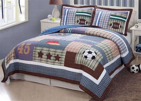 Shop for boys bedding sets in kids' bedding. field-sports-quilt-set (With images) | Sports bedding ...