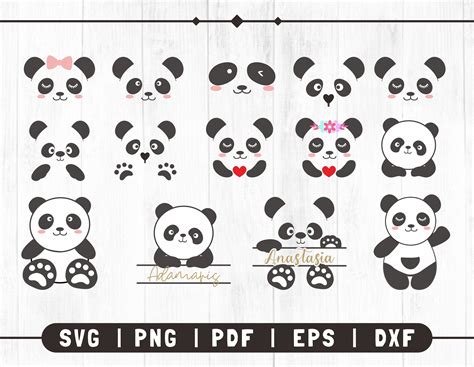 Monogram Frame Monogram Svg Panda Baby Showers Panda Head Homemade