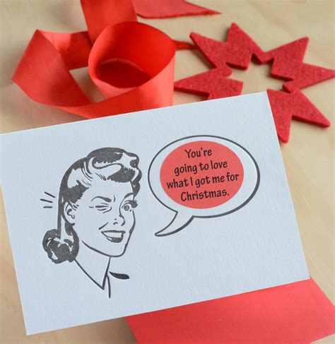 Witty Funny Christmas Card Card For Him Retro Christmas Gal Etsy