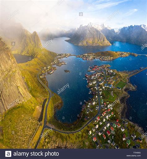 Reine Lofoten Islands Aerial High Resolution Stock Photography And