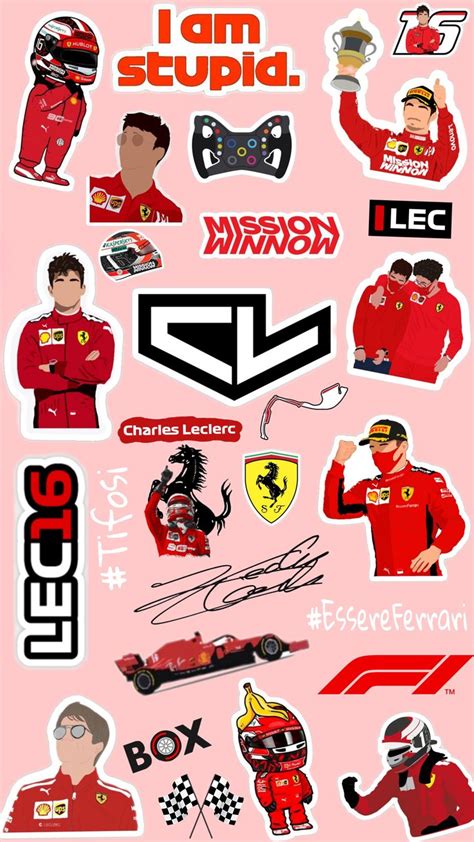 Wallpaper Charles Leclerc Formula 1 Car Racing Stickers Formula 1