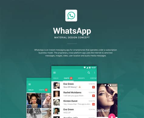 Whatsapp Material Design Concept On Behance