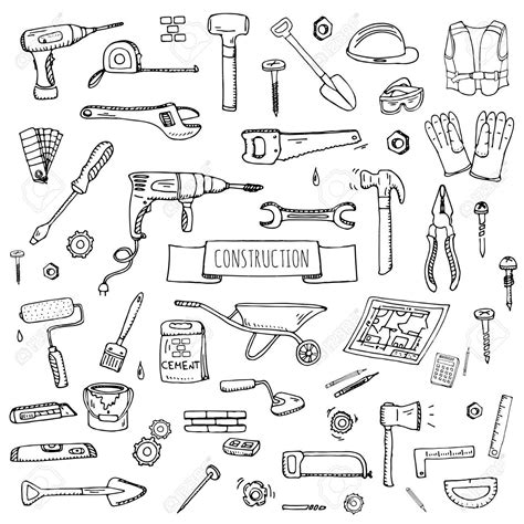 Construction Tools Drawing At Getdrawings Free Download
