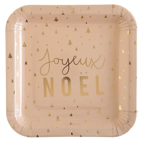 Assiettes Joyeux No L Blush Rose Gold Vaisselle Jetable Discount