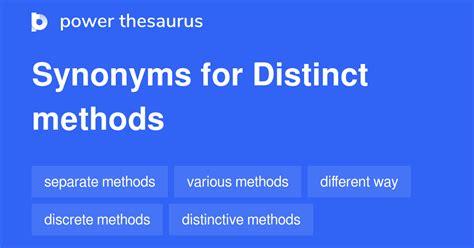 Distinct Methods Synonyms 100 Words And Phrases For Distinct Methods