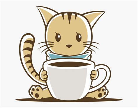 Clip Art Fun Pics Images Reservations Cat Drinking Coffee Clipart