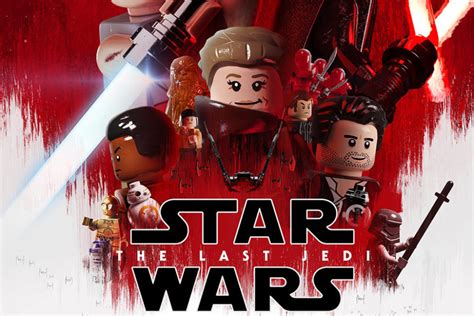 Star Wars The Last Jedi Filmposter In Lego Zusammengebaut