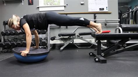 Feet Elevated Bosu Pushups Youtube