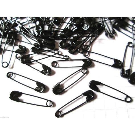Small Black Safety Pins Bulk Size 00 075 Inch 1440 Pieces