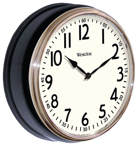 Westclox 12 Round Vintage Kitchen Classic Clock Black Traditional