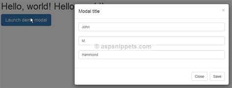 Solved Bootstrap Modal Dialog Popup Example In ASP Net