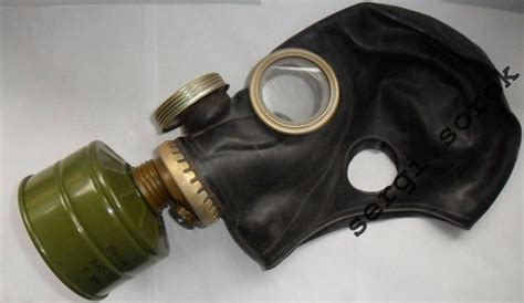 Nbc Face Ussr Original Russian RUBBER Gas Mask Respirator GP M Negotiating Unit Black Soviet