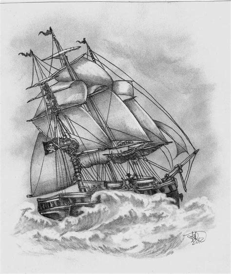 Pirate Ship Drawing Boat Drawing Drawing Sketches Art Drawings Tattoo Sketches Boat Sketch
