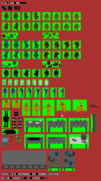 The Spriters Resource Full Sheet View Five Nights At Freddys