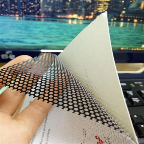 One Way Perforated Vinyl Privacy Window Film Adhesive Glass Wrap 137cm