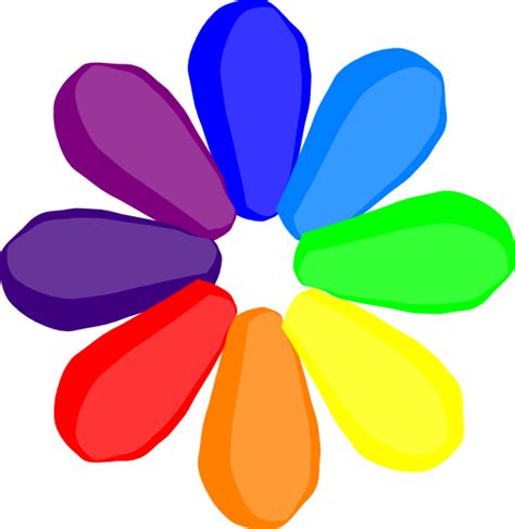 Bright Rainbow Flower Clip Art At Vector Clip Art Online