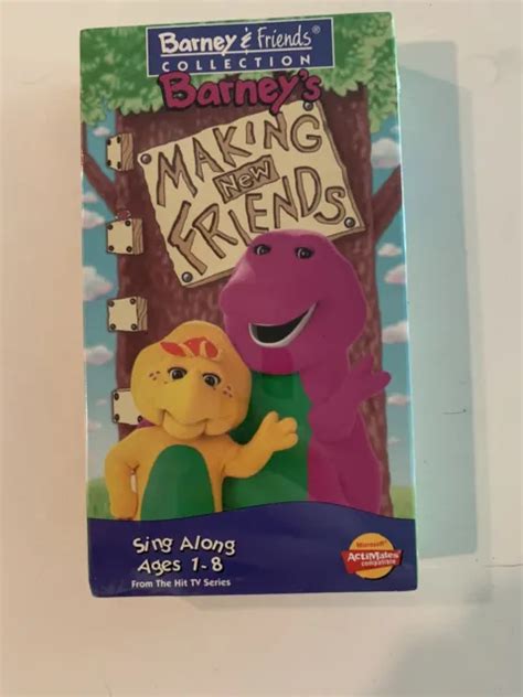 Barney Barneys Making New Friends White Vhs 1995 With Slipcover £