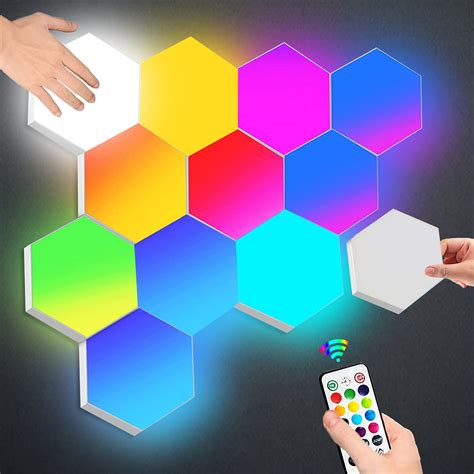 Buy Hexagon Lights With Remote Control Smart Led Wall Light Panels Touch Sensitive Rgb Gaming