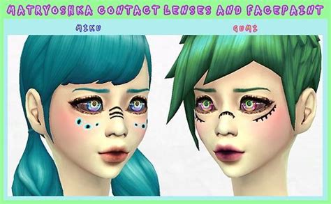 Matryoshka Lenses And Facepaint At Decayclowns Sims Via Sims 4 Updates