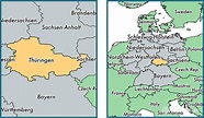 Thuringia state, Germany / Map of Thuringia, DE / Where is Thuringia ...