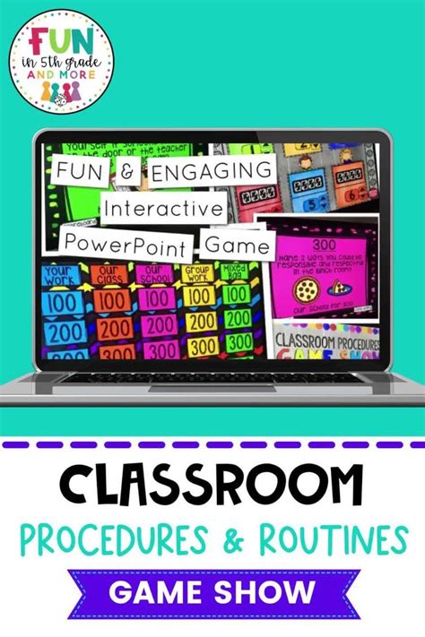 Classroom Procedures And Routines Game Back To School Activity