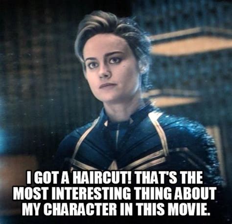 Captain Marvel Got A Haircut Avengers Endgame Know Your Meme
