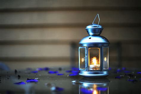 Lantern Candle Fire Graphy Lantern Bonito Petals Blue Light