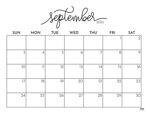 September 2023 Calendars 50 Free Printables Printabulls