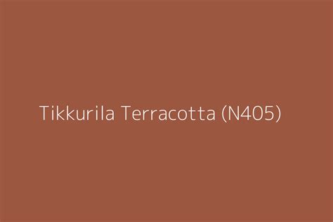 Tikkurila Terracotta N405 Color Hex Code
