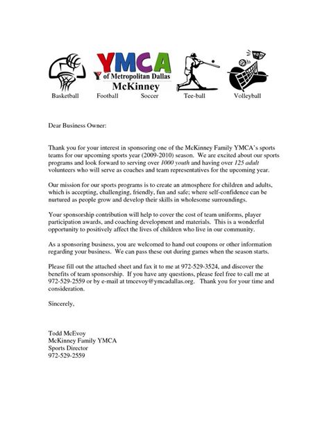There are some projects or educational courses that demand special funding options and sponsorship that can only be given by. letters for sports teams youth sponsorship letter team ...