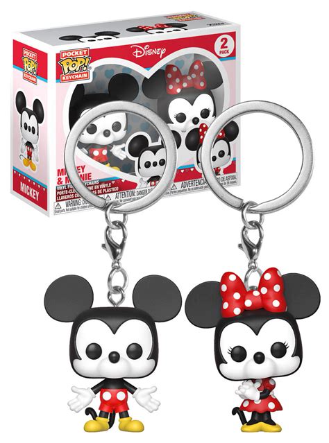 funko pocket pop keychain 2 pack disney mickey and minnie mouse new mint condition