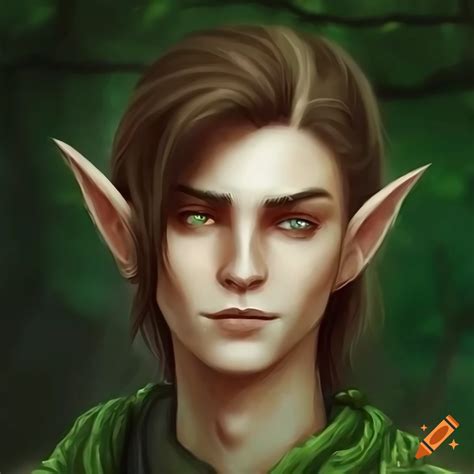 Artistic Rendering Of A Male Wood Elf In A Forest On Craiyon