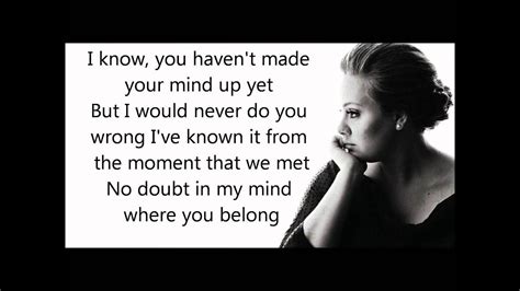 Adele Make You Feel My Love Lyrics Youtube My Love Lyrics Adele
