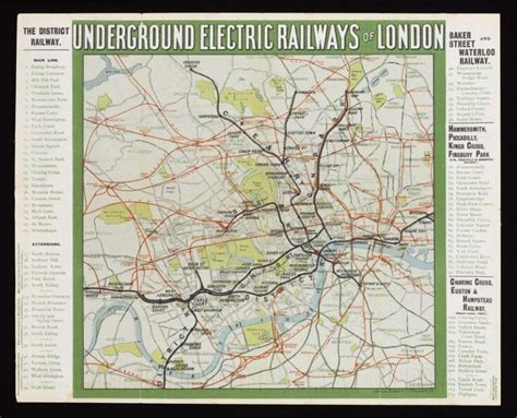 Map Of The Underground Electric Railways Of London Vanda Explore The