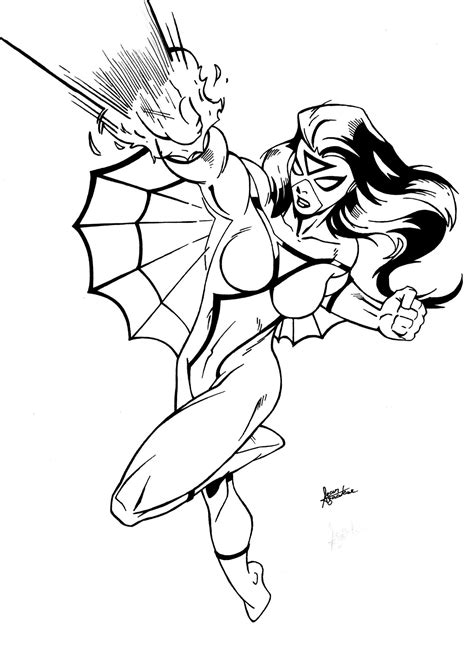 Spider Woman Coloring Pages Coloring Home