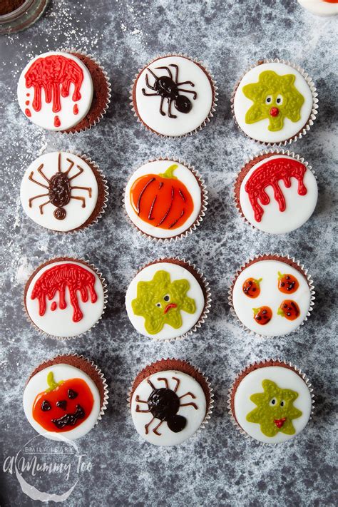 Cane sugar free chocolate cupcakes with a whipped frosting. Dairy free Halloween cupcakes - A Mummy Too