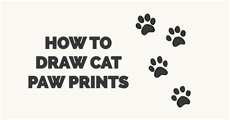 How To Draw Cat Paw Prints Really Easy Drawing Tutorial In 2021 Cat