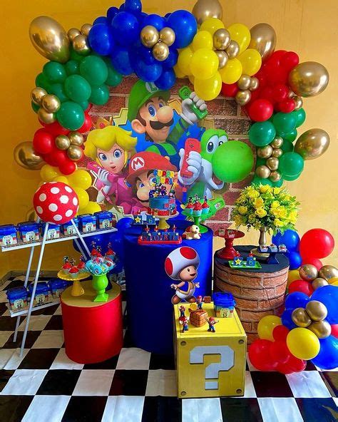 51 Ideas De Mario Bross En 2021 Fiesta De Mario Bros Decoracion De