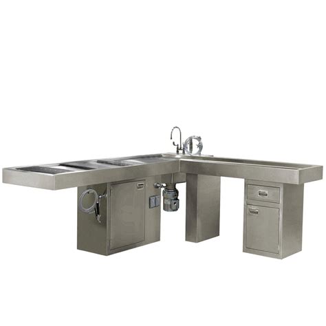 1036 19 L Shaped Autopsy Table