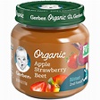 Gerber 2nd Foods Organic Apple Strawberry Beet Baby Food, 4 oz Jars, 10 ...
