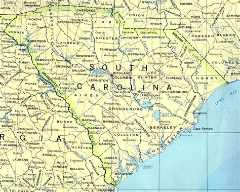 South Carolina Base Map
