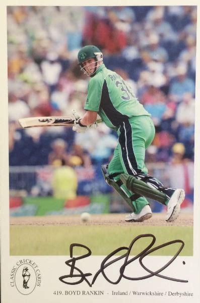 419 B Rankin Cricket Autographs