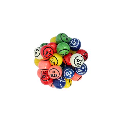 Bingo Ball Set I Multi Colored And Double Numbered Coated Balls 1 90